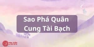 Sao Phá Quân cung Tài Bạch